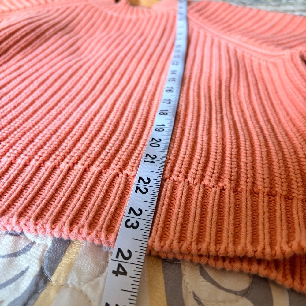 Anthropologie Maeve McKenzie 3/4 sleeve chunky coral sweater, Medium - Picture 8 of 12